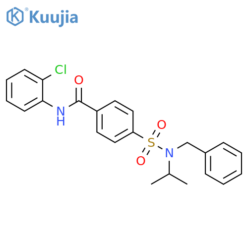 4-benzyl(propan-2-yl)sulfamoyl-N-(2-chlorophenyl)benzamide structure