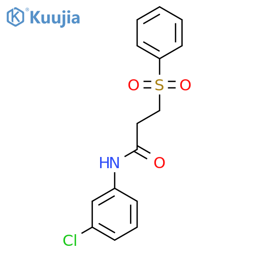 3-(benzenesulfonyl)-N-(3-chlorophenyl)propanamide structure