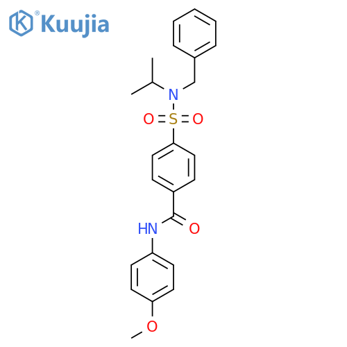 4-benzyl(propan-2-yl)sulfamoyl-N-(4-methoxyphenyl)benzamide structure