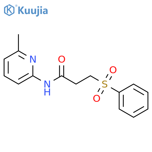 3-(benzenesulfonyl)-N-(6-methylpyridin-2-yl)propanamide structure