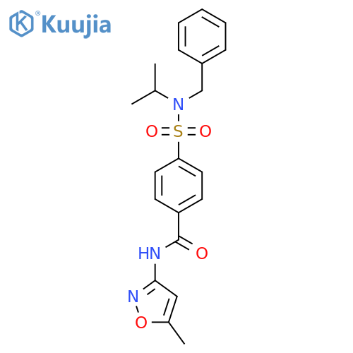 4-benzyl(propan-2-yl)sulfamoyl-N-(5-methyl-1,2-oxazol-3-yl)benzamide structure
