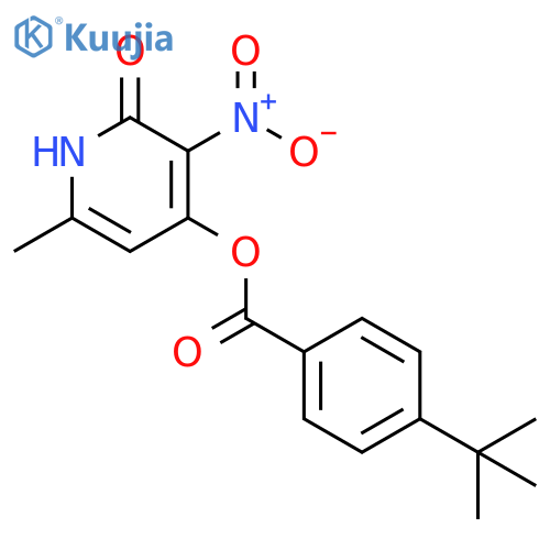 6-methyl-3-nitro-2-oxo-1,2-dihydropyridin-4-yl 4-tert-butylbenzoate structure