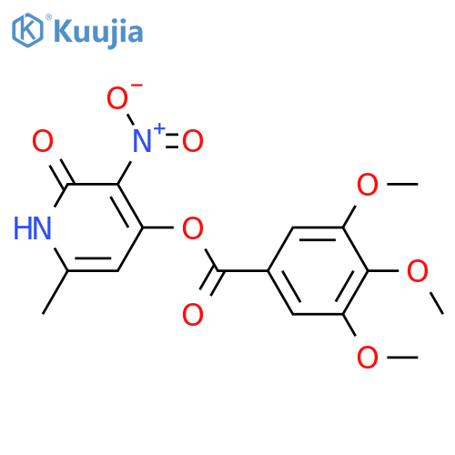 6-methyl-3-nitro-2-oxo-1,2-dihydropyridin-4-yl 3,4,5-trimethoxybenzoate structure