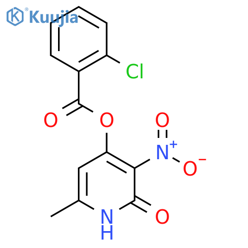 6-methyl-3-nitro-2-oxo-1,2-dihydropyridin-4-yl 2-chlorobenzoate structure