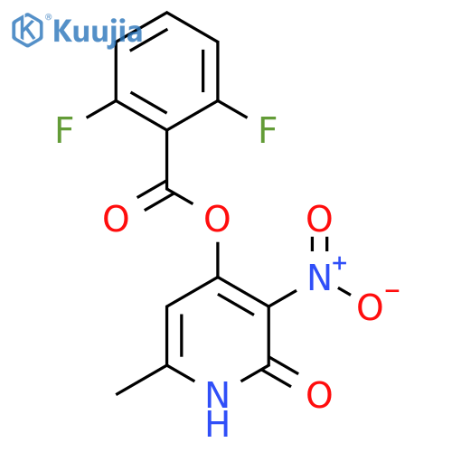 6-methyl-3-nitro-2-oxo-1,2-dihydropyridin-4-yl 2,6-difluorobenzoate structure
