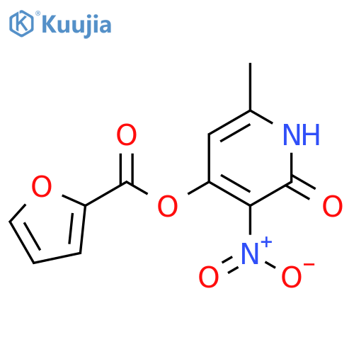 6-methyl-3-nitro-2-oxo-1,2-dihydropyridin-4-yl furan-2-carboxylate structure