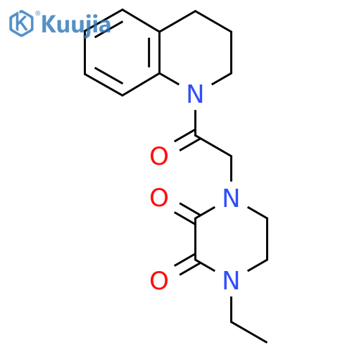 1-ethyl-4-2-oxo-2-(1,2,3,4-tetrahydroquinolin-1-yl)ethylpiperazine-2,3-dione structure
