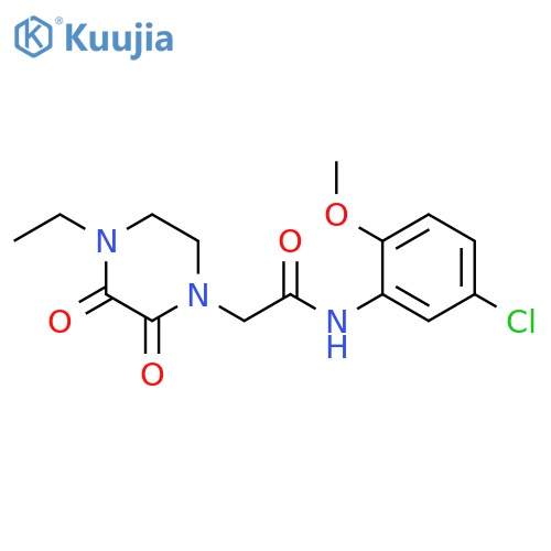N-(5-chloro-2-methoxyphenyl)-2-(4-ethyl-2,3-dioxopiperazin-1-yl)acetamide structure