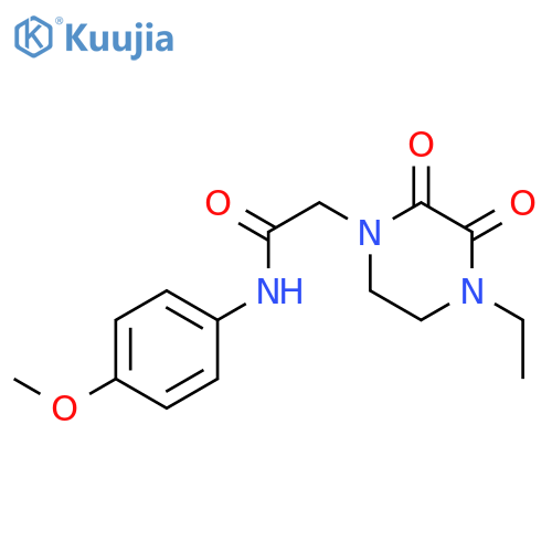 2-(4-ethyl-2,3-dioxopiperazin-1-yl)-N-(4-methoxyphenyl)acetamide structure