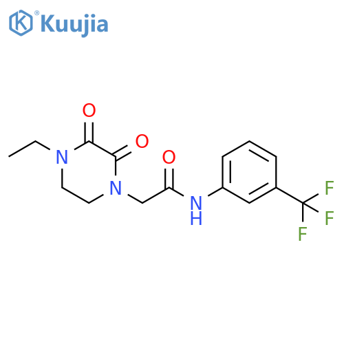 2-(4-ethyl-2,3-dioxopiperazin-1-yl)-N-3-(trifluoromethyl)phenylacetamide structure
