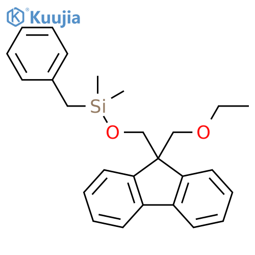 Silane,[[9-(ethoxymethyl)-9H-fluoren-9-yl]methoxy]dimethyl(phenylmethyl)- structure