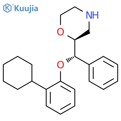 Morpholine, 2-[(S)-(2-cyclohexylphenoxy)phenylmethyl]-, (2S)- structure