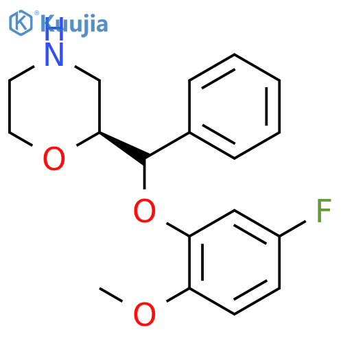 MORPHOLINE, 2-[(5-FLUORO-2-METHOXYPHENOXY)PHENYLMETHYL]-, (2S)- structure
