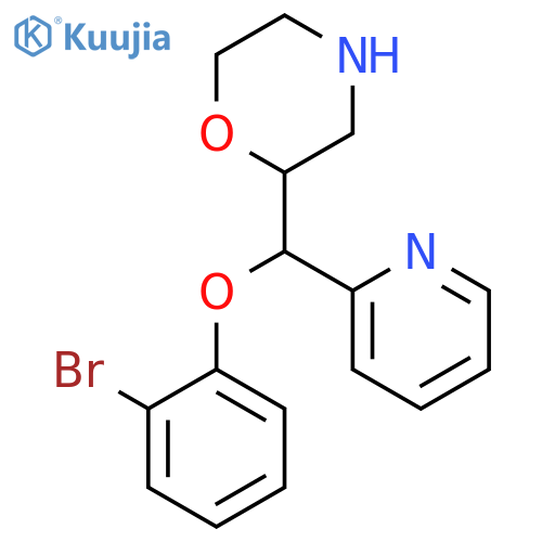 Morpholine, 2-[(2-bromophenoxy)-2-pyridinylmethyl]- structure