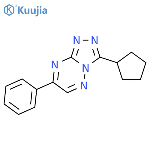1,2,4-Triazolo[4,3-b][1,2,4]triazine,3-cyclopentyl-7-phenyl- structure