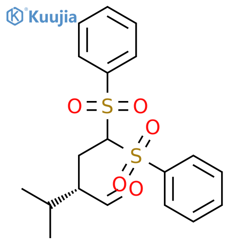 BUTANAL, 2-(1-METHYLETHYL)-4,4-BIS(PHENYLSULFONYL)-, (2S)- structure