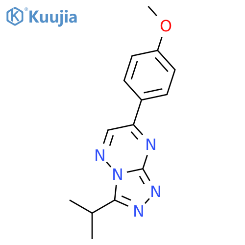 7-(4-methoxyphenyl)-3-propan-2-yl-[1,2,4]triazolo[4,3-b][1,2,4]triazine structure