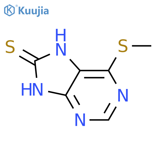 7,9-dihydro-6-(methylthio)-8H-Purine-8-thione structure