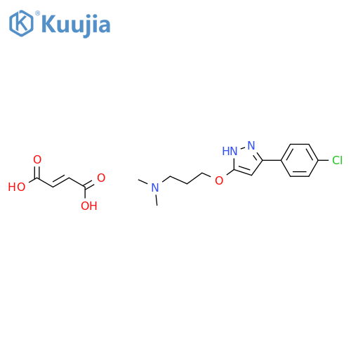 1-Propanamine, 3-((5-(4-chlorophenyl)-1H-pyrazol-3-yl)oxy)-N,N-dimethy-, (Z)-2-butenedioate (1:1) structure