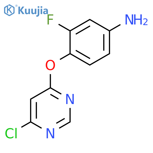 Benzenamine, 4-[(6-chloro-4-pyrimidinyl)oxy]-3-fluoro- structure