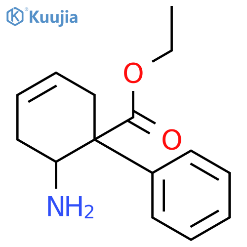 3-Cyclohexene-1-carboxylic acid, 6-amino-1-phenyl-, ethyl ester structure