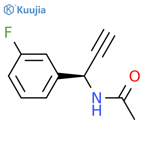 Acetamide, N-[(1R)-1-(3-fluorophenyl)-2-propynyl]- structure