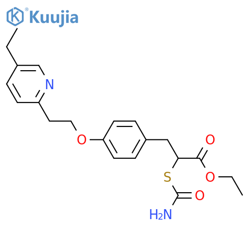 a-(Aminocarbonyl)thio-4-2-(5-ethyl-2-pyridinyl)ethoxybenzenepropanoic Acid Ethyl Ester(Pioglitazone Impurity) structure