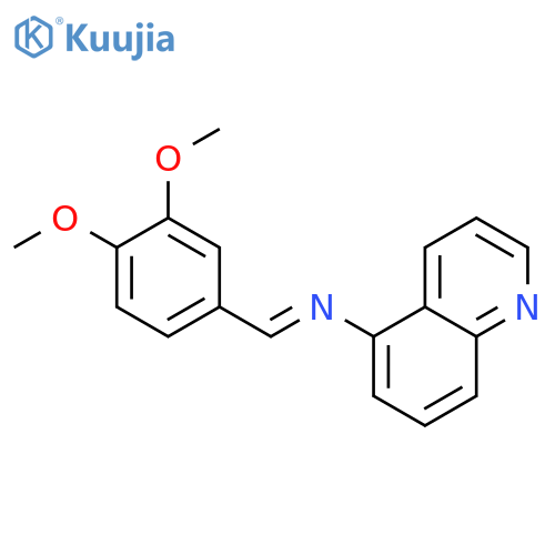 5-QUINOLINAMINE, N-[(3,4-DIMETHOXYPHENYL)METHYLENE]- structure