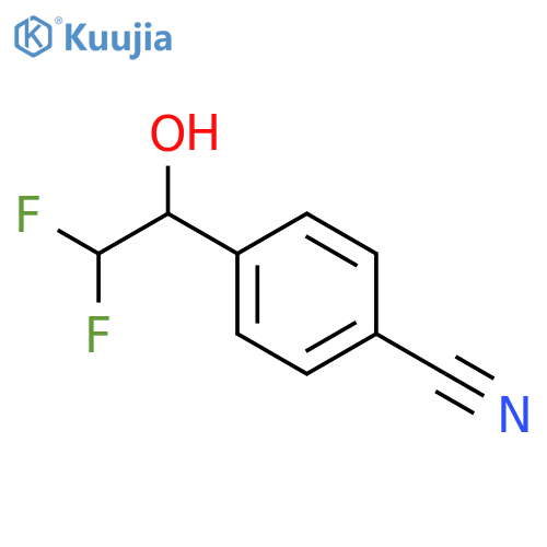 BENZONITRILE, 4-(2,2-DIFLUORO-1-HYDROXYETHYL)- structure