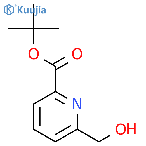 2-Pyridinecarboxylic acid, 6-(hydroxymethyl)-, 1,1-dimethylethyl ester structure