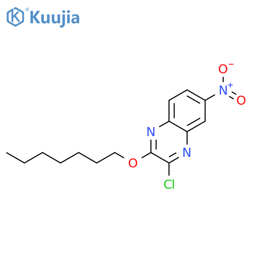 QUINOXALINE, 3-CHLORO-2-(HEPTYLOXY)-6-NITRO- structure