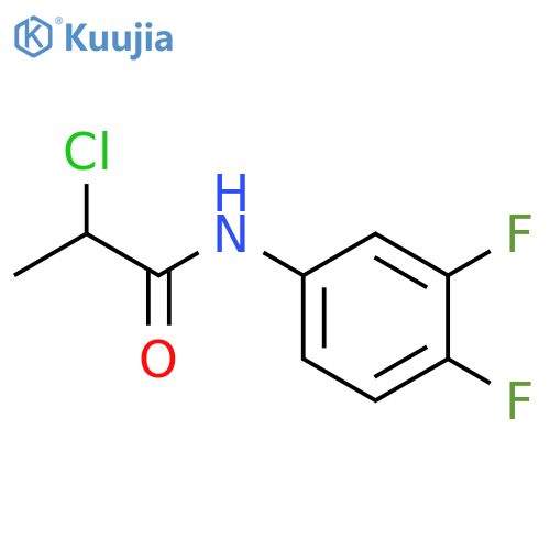 2-chloro-N-(3,4-difluorophenyl)propanamide structure