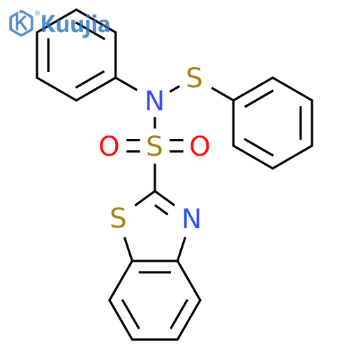2-Benzothiazolesulfonamide, N-phenyl-N-(phenylthio)- structure