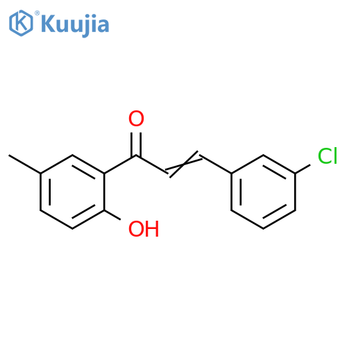 2-Propen-1-one, 3-(3-chlorophenyl)-1-(2-hydroxy-5-methylphenyl)- structure