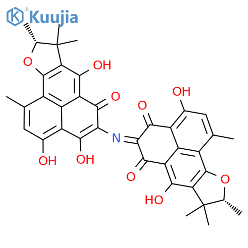 (9R)-3,7-Dihydroxy-1,8,8,9-tetramethyl-5-[[(9R)-3,4,7-trihydroxy-1,8,8,9-tetramethyl-6-oxo-9H-phenaleno[1,2-b]furan-5-yl]imino]-9H-phenaleno[1,2-b]furan-4,6-dione structure