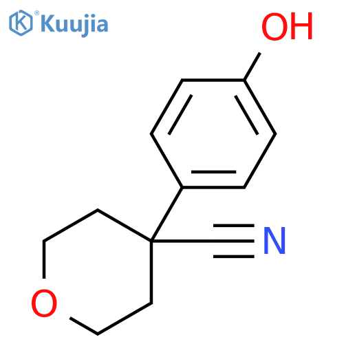 1-(4-hydroxyphenyl)cyclohexane-1-carbonitrile structure