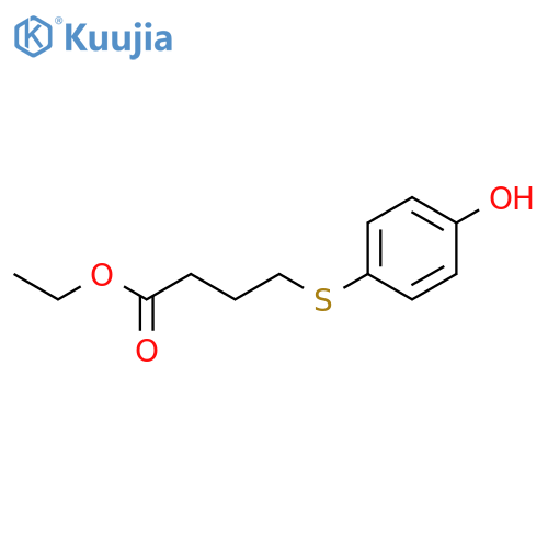 BUTANOIC ACID, 4-[(4-HYDROXYPHENYL)THIO]-, ETHYL ESTER structure