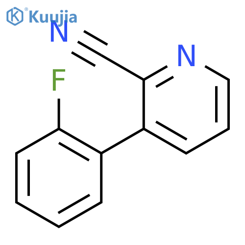 2-Pyridinecarbonitrile, 3-(2-fluorophenyl)- structure