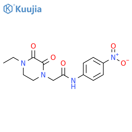 2-(4-ethyl-2,3-dioxopiperazin-1-yl)-N-(4-nitrophenyl)acetamide structure