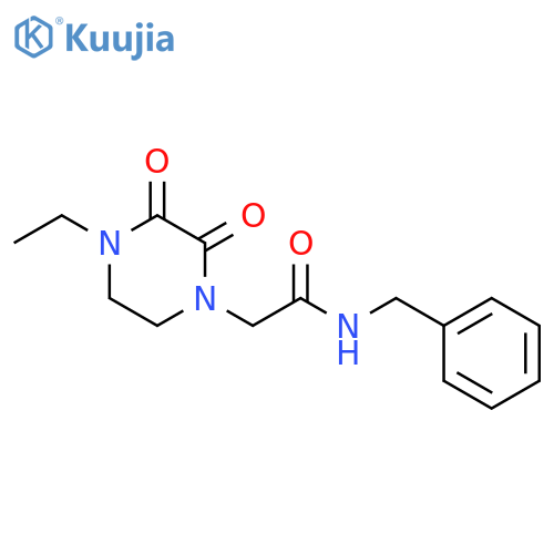 N-benzyl-2-(4-ethyl-2,3-dioxopiperazin-1-yl)acetamide structure