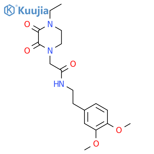 N-2-(3,4-dimethoxyphenyl)ethyl-2-(4-ethyl-2,3-dioxopiperazin-1-yl)acetamide structure