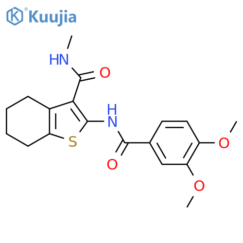 2-(3,4-dimethoxybenzamido)-N-methyl-4,5,6,7-tetrahydro-1-benzothiophene-3-carboxamide structure