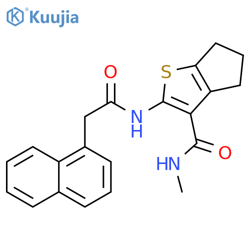 N-methyl-2-2-(naphthalen-1-yl)acetamido-4H,5H,6H-cyclopentabthiophene-3-carboxamide structure