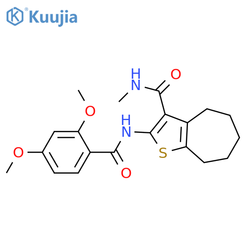 2-(2,4-dimethoxybenzamido)-N-methyl-4H,5H,6H,7H,8H-cycloheptabthiophene-3-carboxamide structure