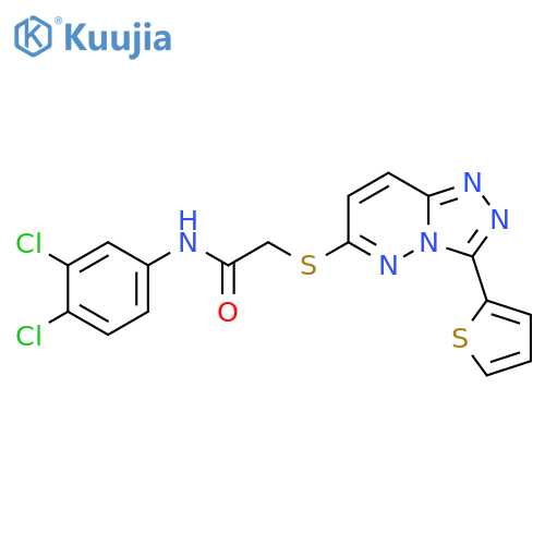 N-(3,4-dichlorophenyl)-2-{3-(thiophen-2-yl)-1,2,4triazolo4,3-bpyridazin-6-ylsulfanyl}acetamide structure