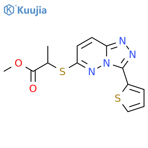 methyl 2-{3-(thiophen-2-yl)-1,2,4triazolo4,3-bpyridazin-6-ylsulfanyl}propanoate structure
