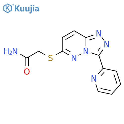 2-{3-(pyridin-2-yl)-1,2,4triazolo4,3-bpyridazin-6-ylsulfanyl}acetamide structure