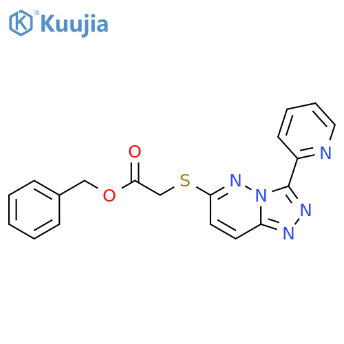 benzyl 2-{3-(pyridin-2-yl)-1,2,4triazolo4,3-bpyridazin-6-ylsulfanyl}acetate structure