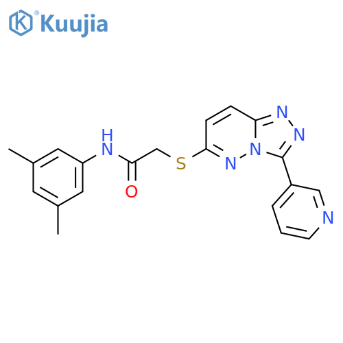 N-(3,5-dimethylphenyl)-2-{3-(pyridin-3-yl)-1,2,4triazolo4,3-bpyridazin-6-ylsulfanyl}acetamide structure