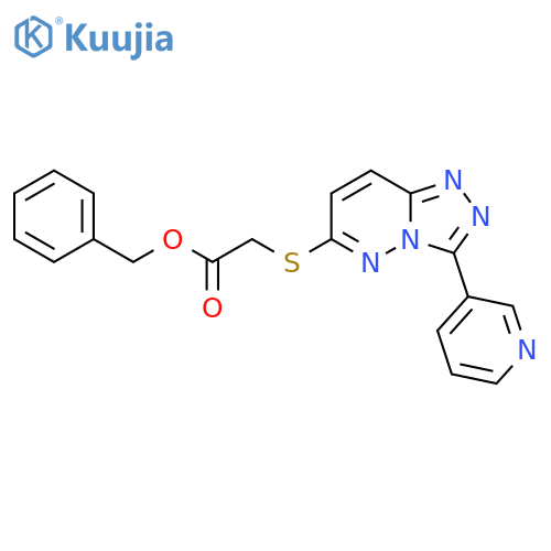benzyl 2-{3-(pyridin-3-yl)-1,2,4triazolo4,3-bpyridazin-6-ylsulfanyl}acetate structure